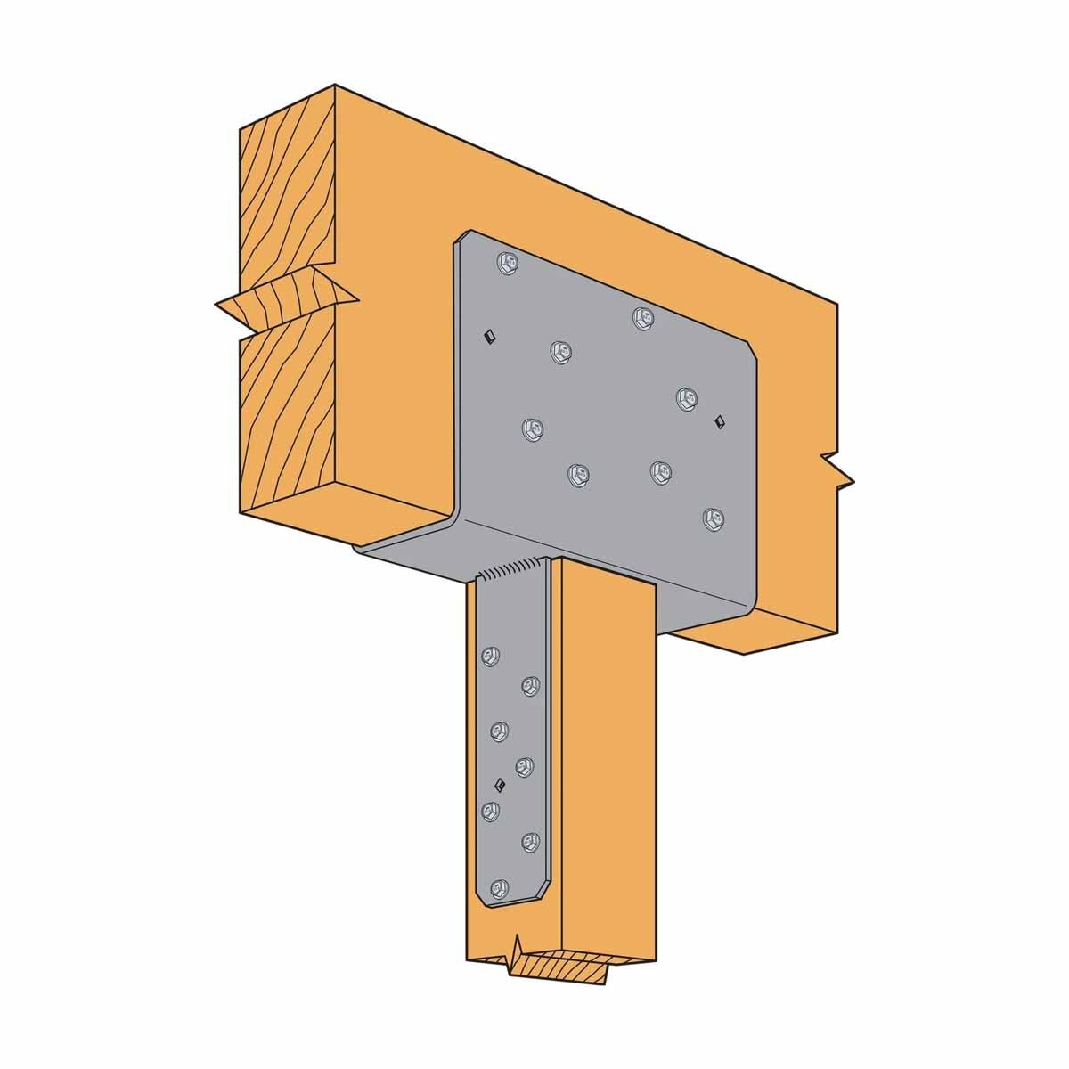 Simpson CCQ44SDS2.5-R Strong-Tie Column Cap for 4x Beam and 4x Post with SDS Screws - 3