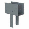 Simpson CCQ44SDS2.5ROT Strong-Tie Rotated-Strap Column Cap for 4x Beam and 4x Post with SDS Screws - Heavy-Duty Steel, Gray Paint