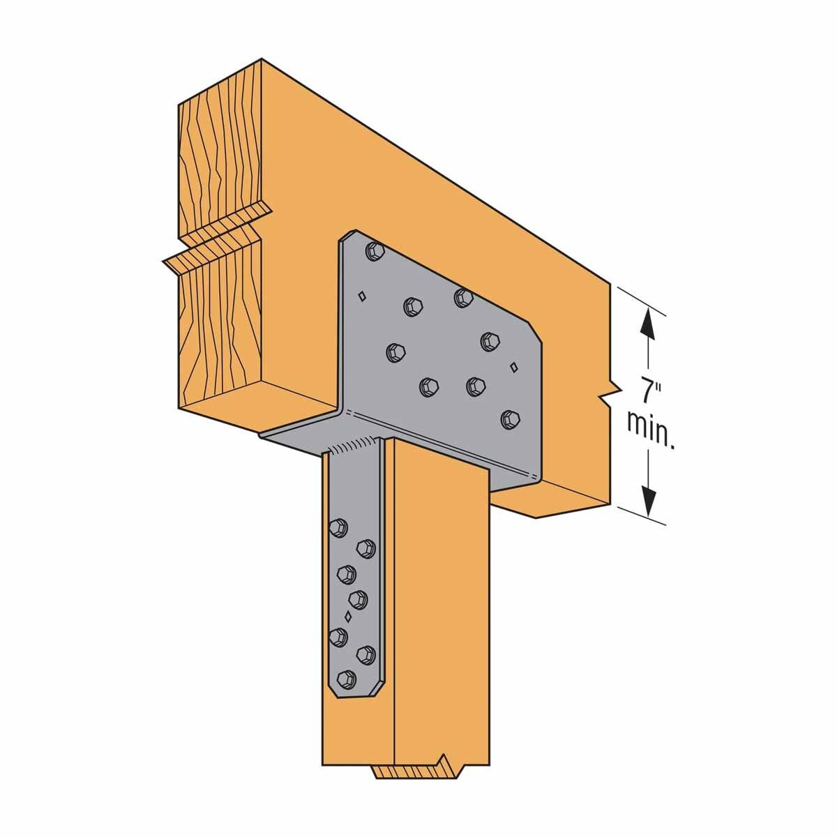 Simpson CCQ46SDS2.5-R Strong-Tie Column Cap for 4x Beam, 6x Post with SDS Screws - 4