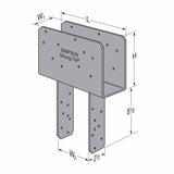 Simpson Strong-Tie CCQ66SDS2.5-R (6x Beam, 6x Post) Column Cap with SDS Screws - 2