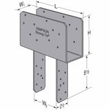 Simpson Strong-Tie CCQ84SDS2.5 Heavy-Duty Steel Column Cap with SDS Screws for 8x Beam to 4x Post Connection - 2