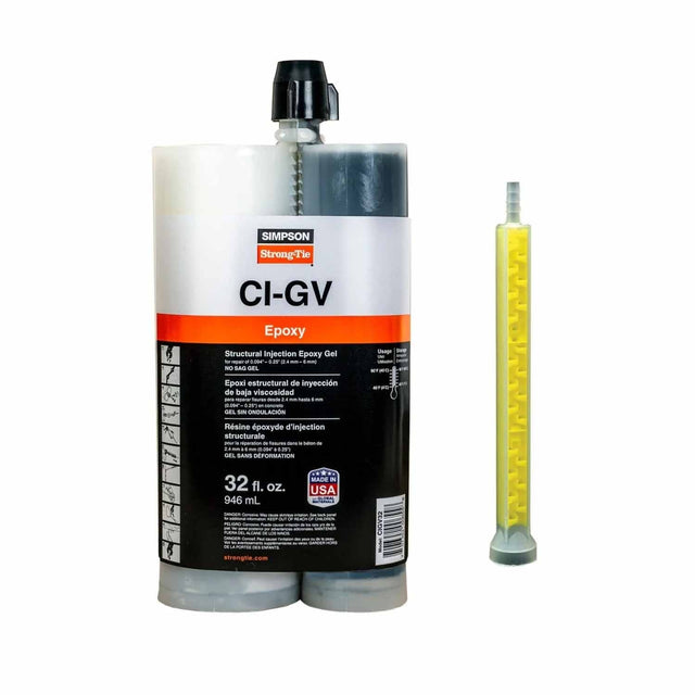 Simpson Strong-Tie CIGV32 CI-GV Structural Injection Epoxy Gel for Concrete Crack Repair (32 oz.)