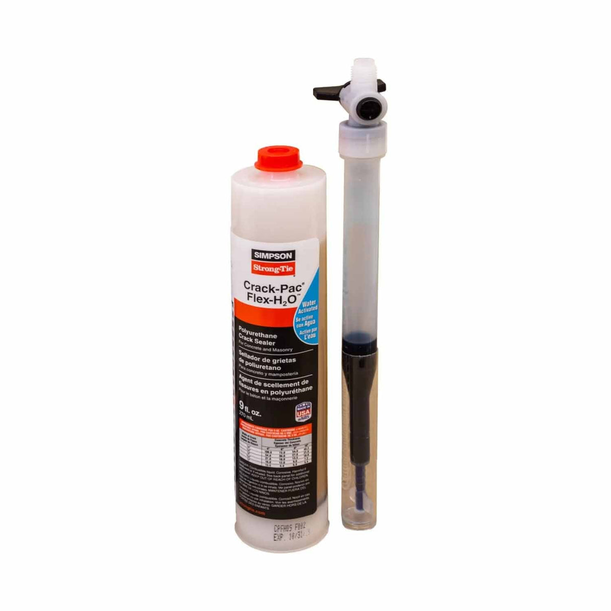 Simpson Strong-Tie CPFH09 (9 oz.) Crack-Pac Flex-H2O Polyurethane Crack Sealer Cartridge (1 Piece)
