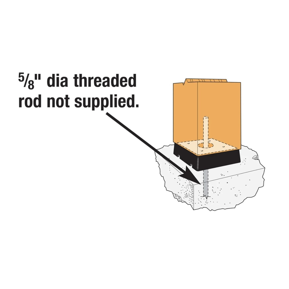 Simpson Strong-Tie CPS6 Composite Plastic Standoff for 6x6 - 2
