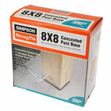 Simpson Strong-Tie CPT88Z (8" x 8") ZMAX Galvanized Concealed Post Base - 4