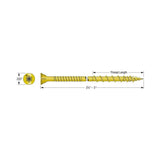 Simpson CSVZ3MB Strong-Drive CSV Construction Screw Yellow Zinc (1750 Pack) - 2