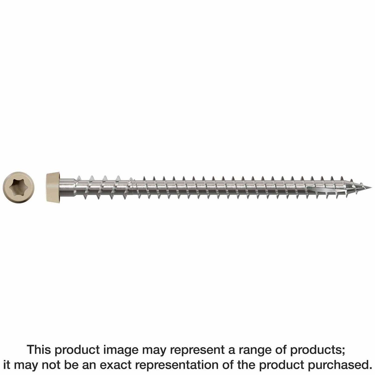 Simpson Strong-Tie DCU234S316TN02 Deck-Drive (#10 x 2-3/4") DCU SS Composite Screw, Type 316 - Tan 02 (1000 Pack) - 2