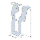 Simpson Strong-Tie DGT3.62/18 (3-1/2" x 18") Top-Flange Fire Wall Hanger for Engineered Wood - 2