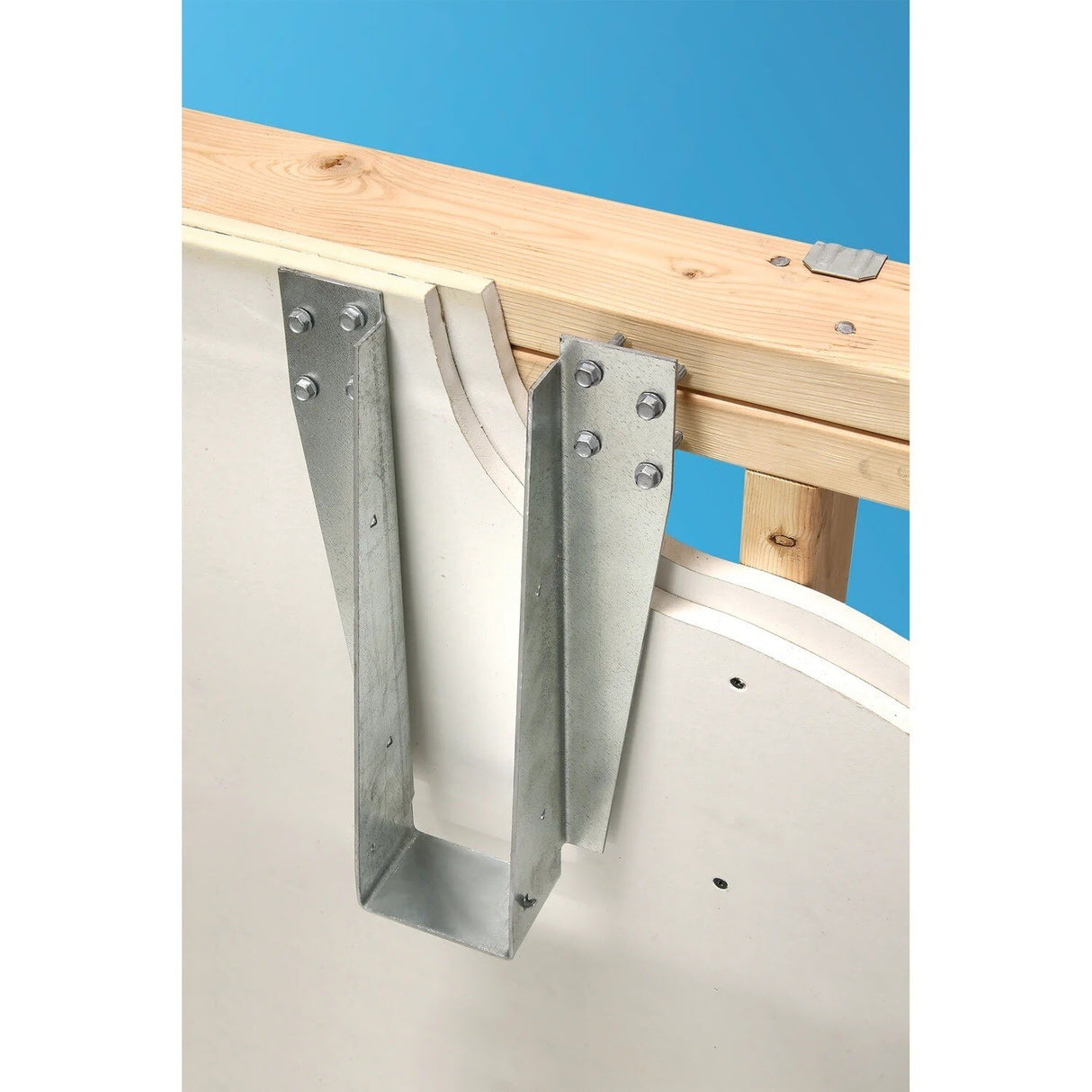 Simpson Strong-Tie DHU210 (2x10) Drywall Face Mount Hanger with SDS Screws - G90 Galvanized - 3