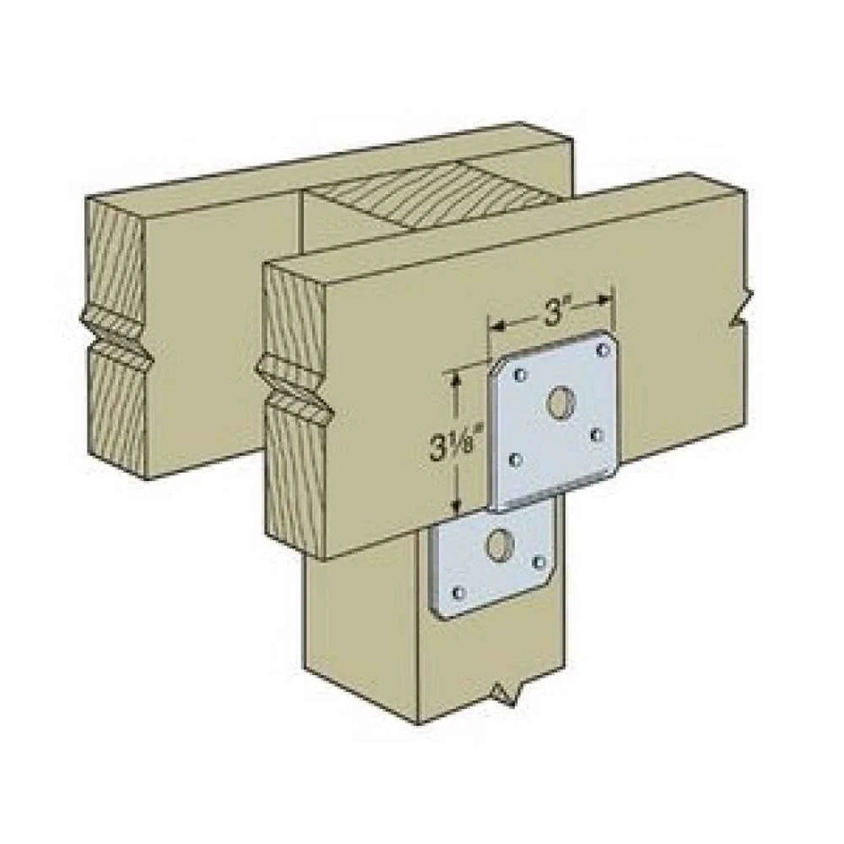 Simpson Strong-Tie DJT14Z Deck Joist Tie - ZMAX Finish for 2x Deck Joists - 3