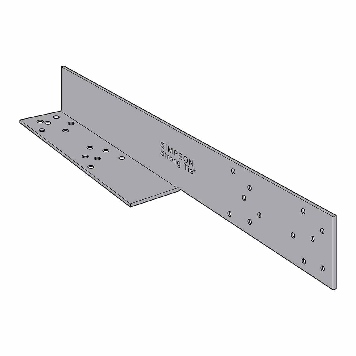 Simpson Strong-Tie DSC5L-SDS3HDG (21") Left-Skewed Drag-Strut Connector with Screws - Hot-Dip Galvanized - 2