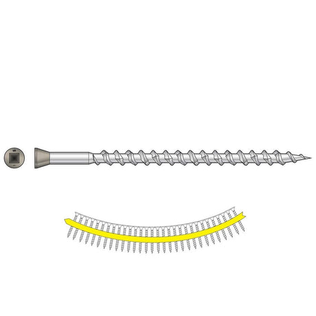 Simpson Strong-Tie DTH212S305GR01 (#7 x 2-1/2") Trim-Head Collated Screw, Sharp Point, Type 305, Gray 01 (25 Pack)