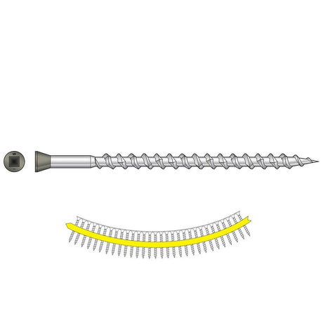 Simpson Strong-Tie DTH212S305GR (#7 x 2-1/2") Trim-Head Collated Screw, Sharp Point, Type 305, Gray (1000 Pack)