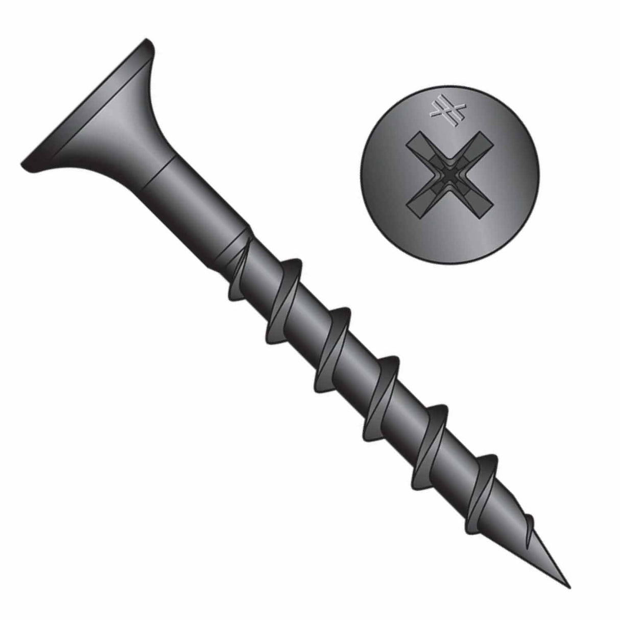 Simpson DWC114PS Quik Drive Collated Drywall Screw #6 x 1-1/4" #2 Phillips Bugle-Head Gray Phosphate - 2