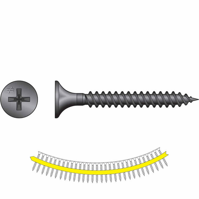 Simpson DWF114PS Quik Drive Collated Drywall-to-CFS Screw #6 x 1-1/4" #2 Phillips Bugle Head