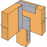 Simpson ECC44ROT Strong-Tie Simpson End Column Cap 90 Degree Rotated Straps Gray Paint for 4x Beam and 4x Post - 2