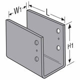 Simpson Strong-Tie ECCO4/6 End Column Cap for 4x Beam, 7 Gauge Steel, Field Weldable - 2