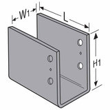 Simpson ECCO4 Strong-Tie End Column Cap Only for 4x - Heavy-Duty Steel Connector for Column-to-Beam Applications - 3