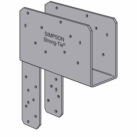 Simpson Strong-Tie ECCQ76SDS2.5ROT End Column Cap with SDS Screws for 6-3/4" Beam and 6x Post, Rotated Straps, Gray Paint