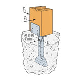 Simpson EPB44A Strong-Tie Elevated Post Base for 4x4 - 3