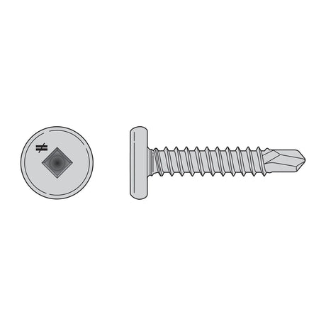 Simpson Strong-Tie F10T100PSB Self-Drilling Pancake-Head Screw - 410 Stainless Steel (4500 Pack)