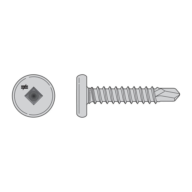 Simpson Strong-Tie F10T100PSB Self-Drilling Pancake-Head Screw - 410 Stainless Steel (4500 Pack)