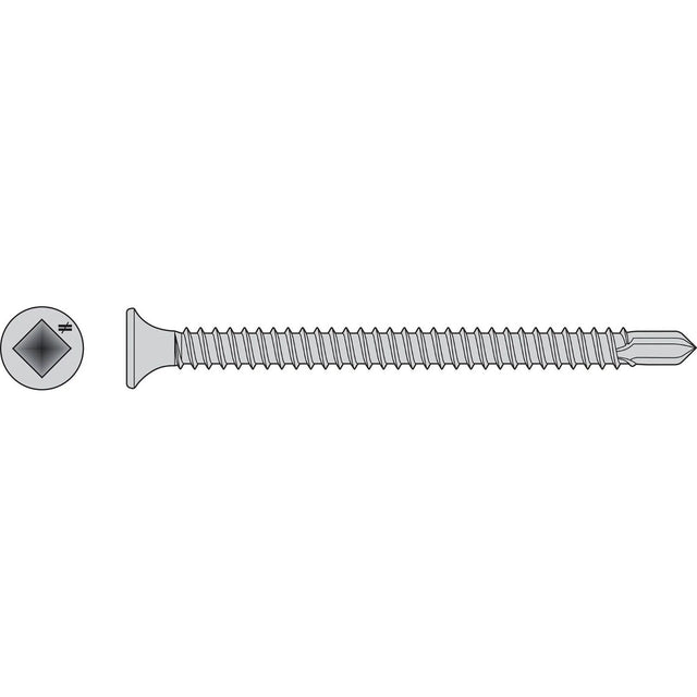 Simpson Strong-Tie F10T350BDB (#10 x 3-1/2") Self-Drilling Bugle-Head Screw #2 Square Drive, Type 410 (1000 Pack)