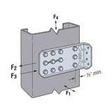 Simpson Strong-Tie FCB47.5-R25 (7-1/2") Bypass Framing Fixed-Clip Connector G90 Galvanized (25 Pack) - 9