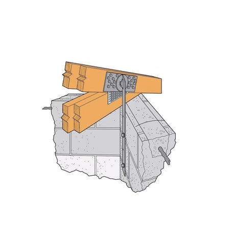 Simpson Strong-Tie FGTRHL Face-Mount Girder Tiedown Retrofit - Left Hip, Gray