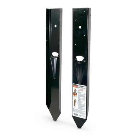 Simpson Strong-Tie FPBM44E None E-Z Mender (12-Gauge) Black Powder-Coated Mender Plate for 4x4 Wood Post