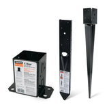 Simpson Strong-Tie FPBS44 None E-Z Spike Black Powder-Coated Post-Base Spike for 4x4 - 2
