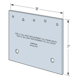 Simpson FRFP Strong-Tie 7" x 9" Flat Retrofit Foundation Plate - G90 Galvanized - 2