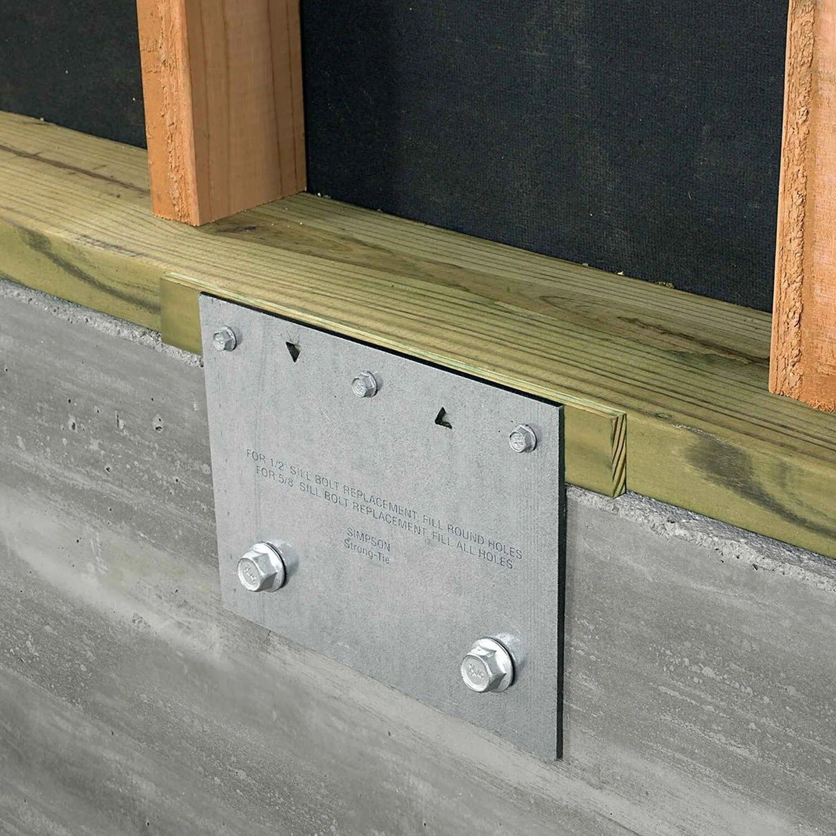 Simpson FRFP Strong-Tie 7" x 9" Flat Retrofit Foundation Plate - G90 Galvanized - 3