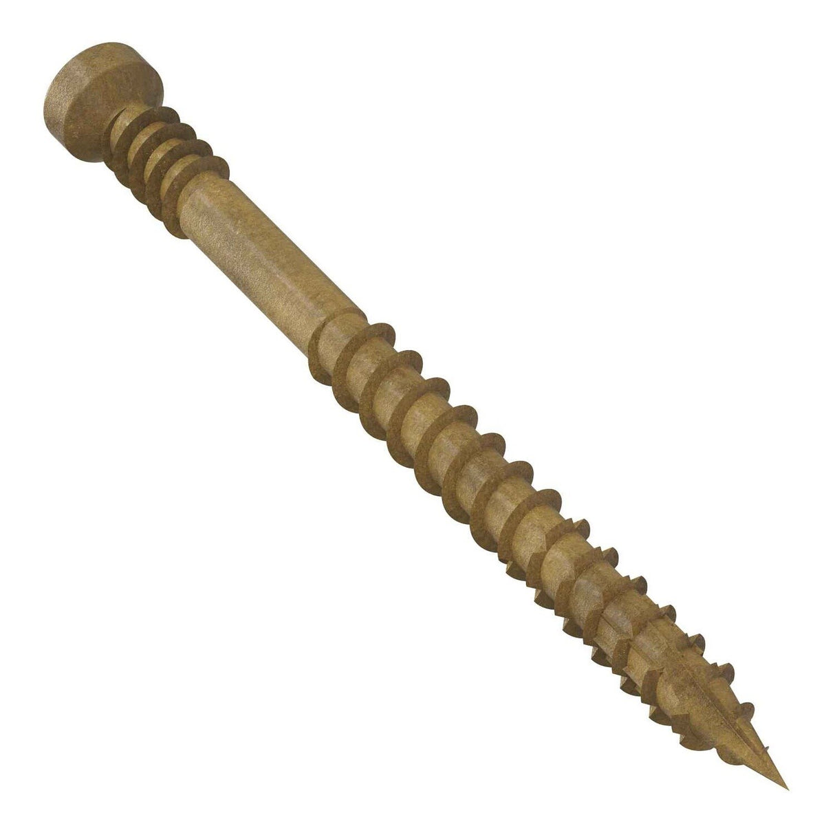 Simpson Strong-Tie FT07200MB (#7 x 2") Finish Trim Screw, Trim-Head, Tan, Quik Guard Coating (4000 Pack) - 2