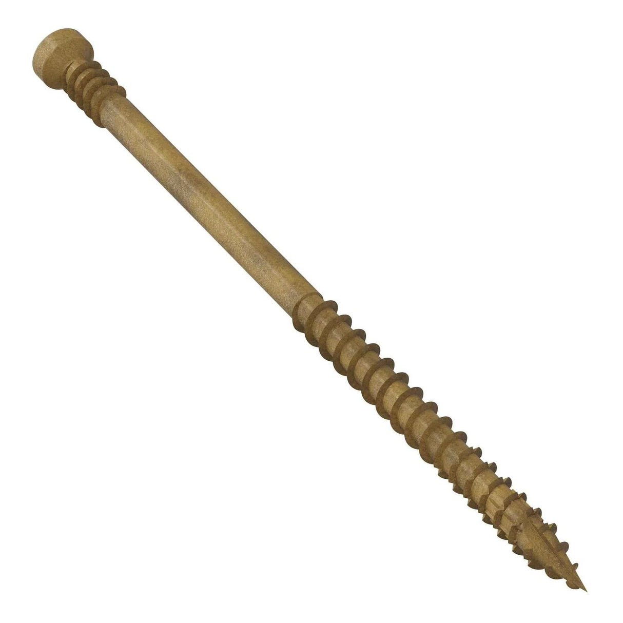 Simpson Strong-Tie FT07300MB (#7 x 3") Finish Trim Screw Tan, Quik Guard Coating (1750 Pack) - 2