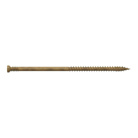 Simpson Strong-Tie FT09400MB (#9 x 4") Finish Trim Screw, T15. Trim-Head, Tan, Quik Guard Coating (1000 Pack)