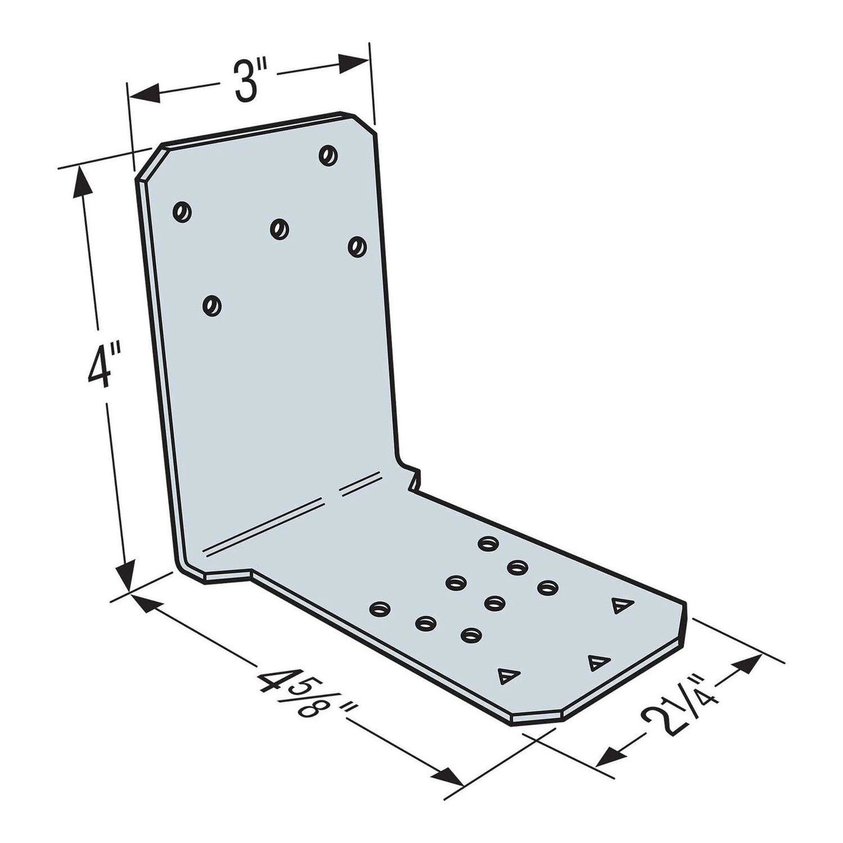 Simpson Strong-Tie FWANZ ZMAX Galvanized Nail-On Foundation Wall Angle - 2