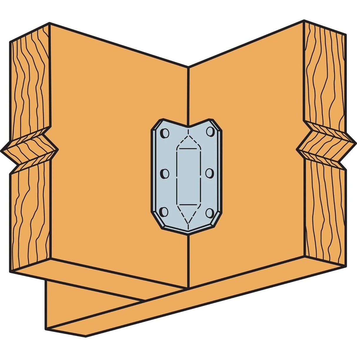 Simpson GA2 Strong-Tie Gusset Angle for Reinforcing 90 Degree Connections - 3