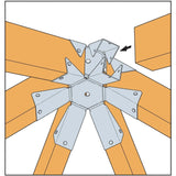 Simpson Strong-Tie GT6Z (6-2x) 18-Gauge Gazebo Tie - ZMAX Finish - 2