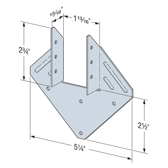 Simpson H1.81Z Strong-Tie Hurricane Tie ZMAX Finish for Engineered Lumber