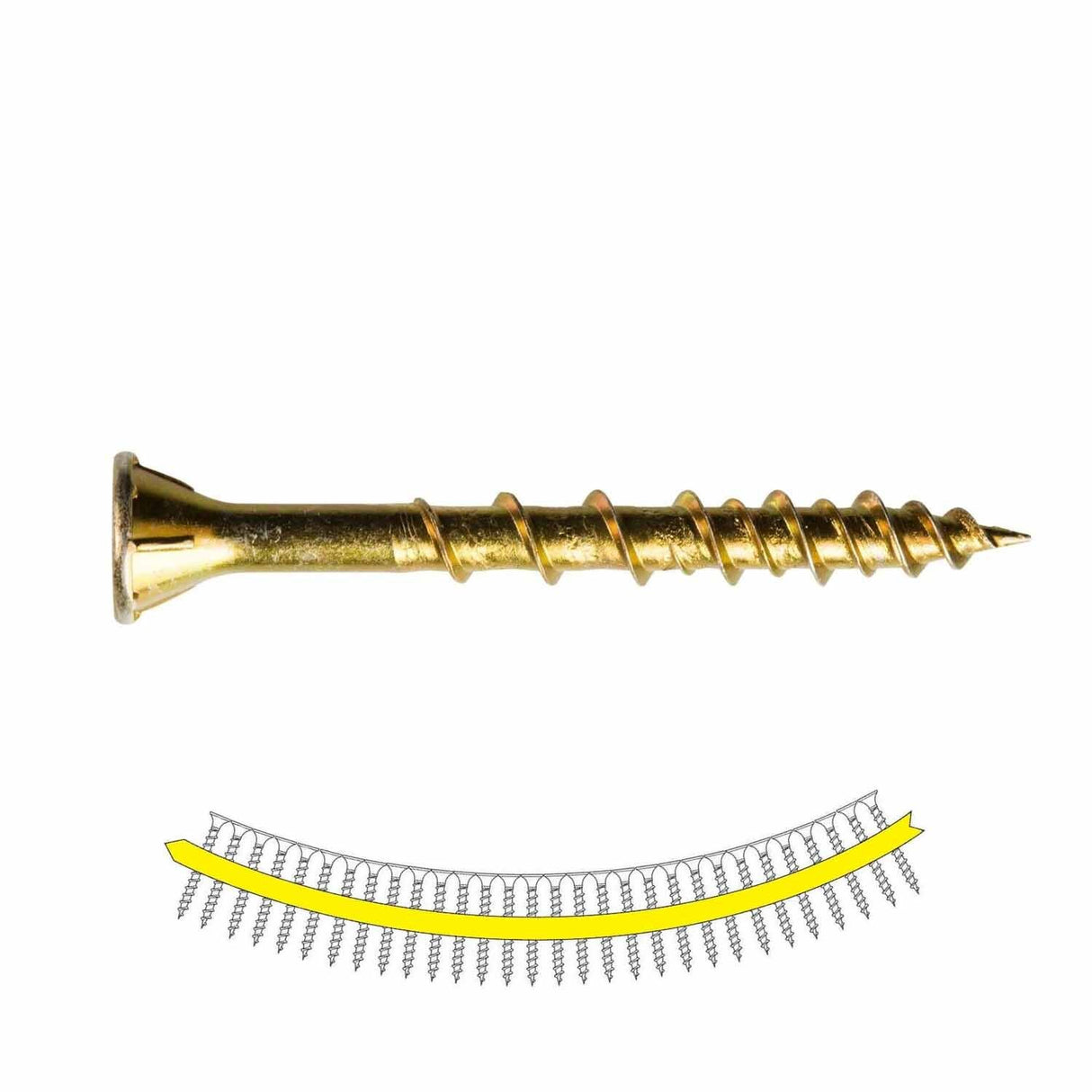 Simpson Strong-Tie HCKWSV134S Strong-Drive (#9 x 1-3/4") T25 Subfloor Collated Screw - Yellow-Zinc (1000 Pack)