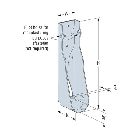 Simpson Strong-Tie HDUE5-SDS3 (11-5/16") Predeflected Holdown with SDS Screws - G90 Galvanized - 3