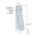 Simpson Strong-Tie HDUE5 (11-5/16") Predeflected Holdown, G90 Galvanized - 2