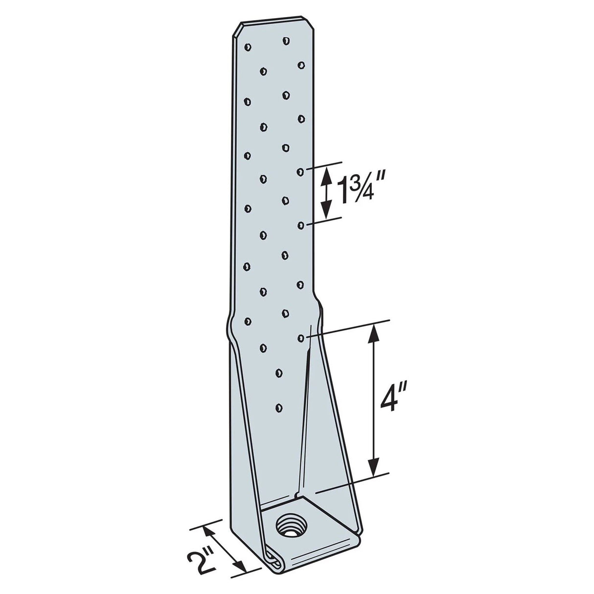 Simpson Strong-Tie HTT5HDG (16-in.) Heavy Tension Tie - Hot Dip Galvanized - 3