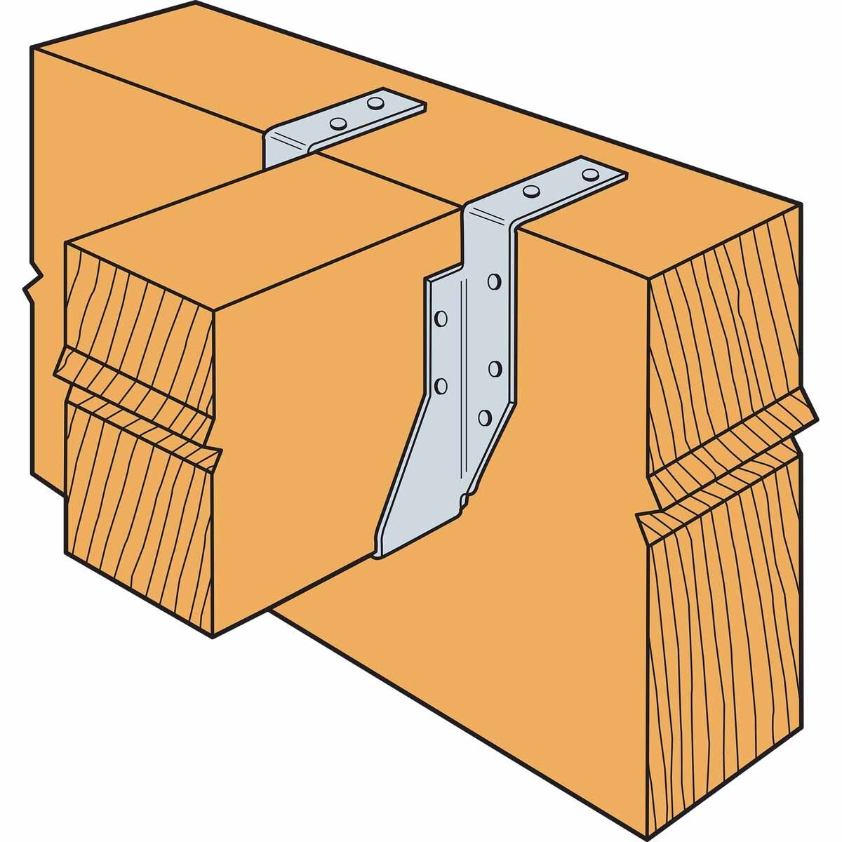 Simpson HU5.25/12TF Strong-Tie Simpson Heavy Top-Flange Hanger for 5-1/8" x 12" Joists G90 Galvanized - 2