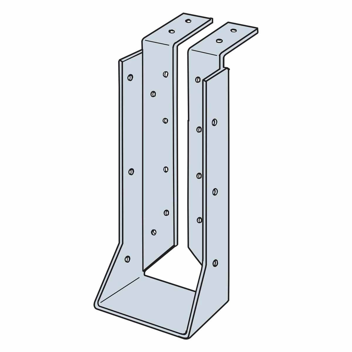 Simpson HUC46TF Strong-Tie Heavy-Duty 4x6 Top-Flange Concealed-Flange Joist Hanger G90 Galvanized - 2