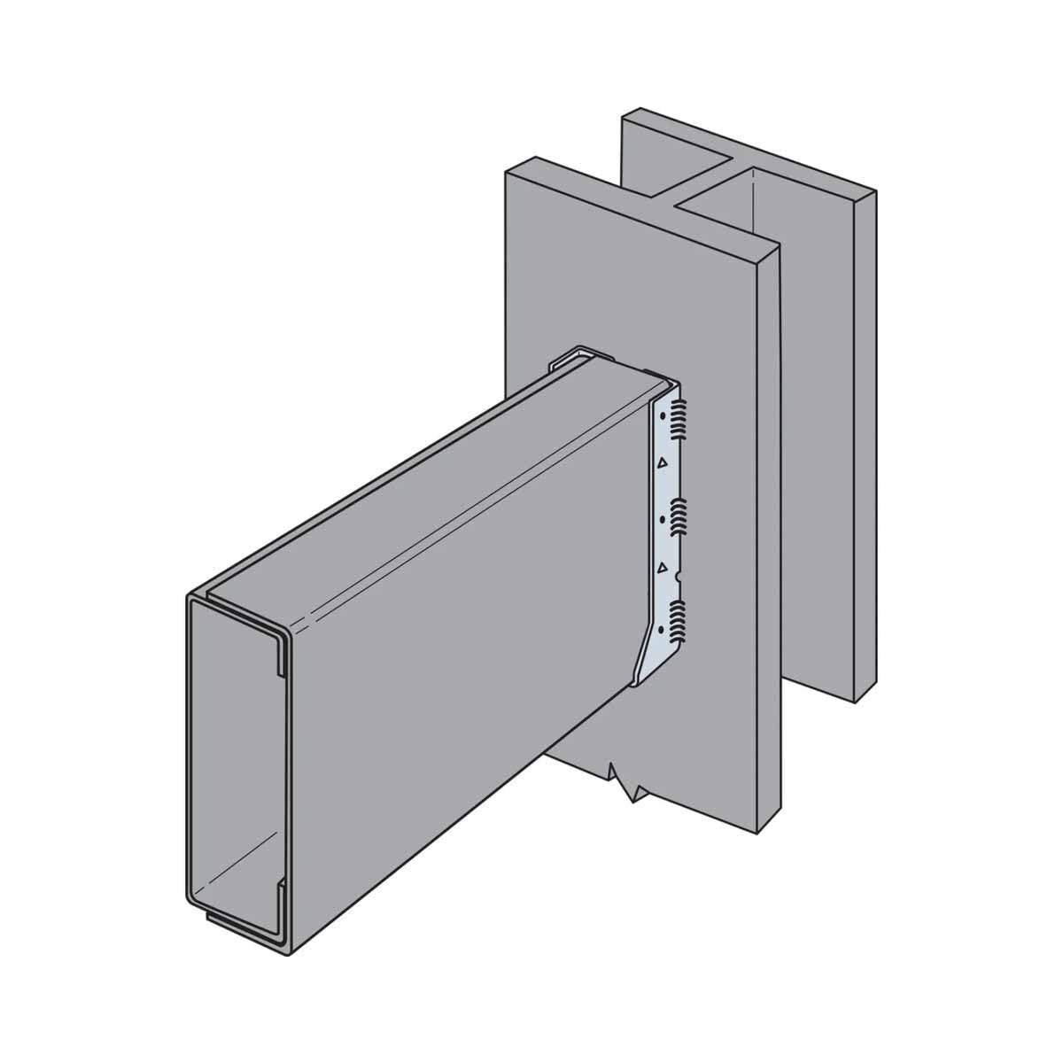 Simpson HUC810 Strong-Tie Heavy-Duty Concealed Flange Face-Mount Joist Hanger for 8x10, G90 Galvanized - 3