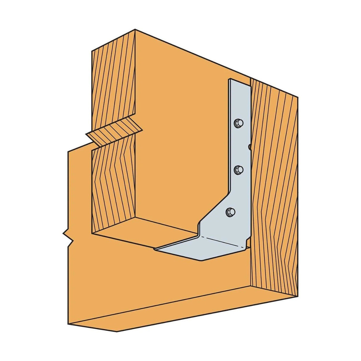 Simpson Strong-Tie HUCQ210-3Z-SDS (Triple 2" x 10") Heavy Concealed Flange Face-Mount Joist Hanger with SDS Screws - 2