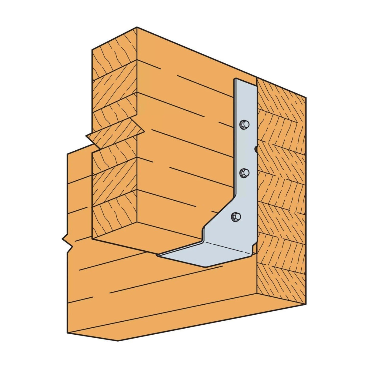 Simpson HUCQ410-SDS Strong-Tie Heavy Face-Mount Concealed-Flange Joist Hanger for 4x10 with Screws - 3