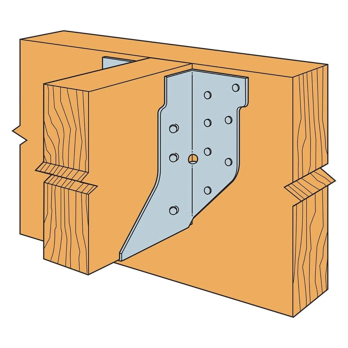 Simpson Strong-Tie HUS26 (2"x 6") 14Ga Heavy Galvanized Concealed-Flange Face-Mount Joist Hanger - 3